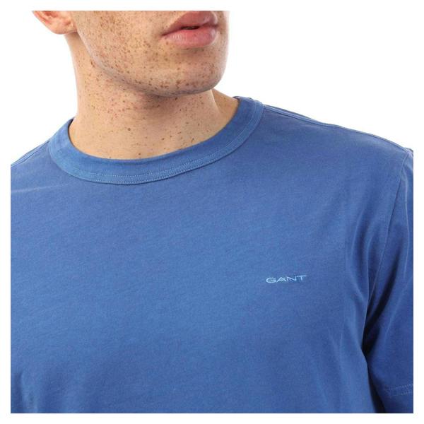 Gant Mens Faded Crew Neck T-Shirt - Blue - 