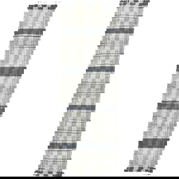 Highland Navy Checkered Rug | Sustainable Decor | The Rugs