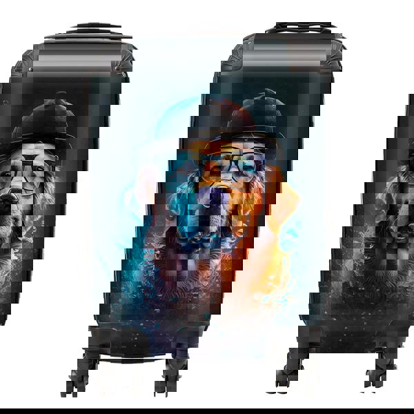 Warren Reed Golden Retriever Dog Splashart Suitcase