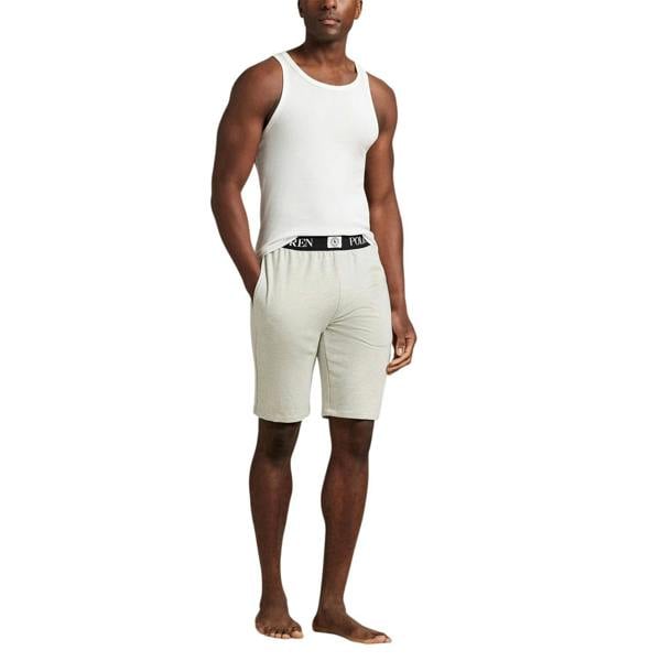 Ralph Lauren Mens Puck Logo Shorts - Light Heather Grey - 
