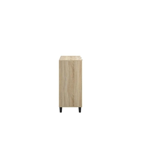 Wyld Haus Skerries Chevron 4 Drawer Storage Chest Natural Oak Wood