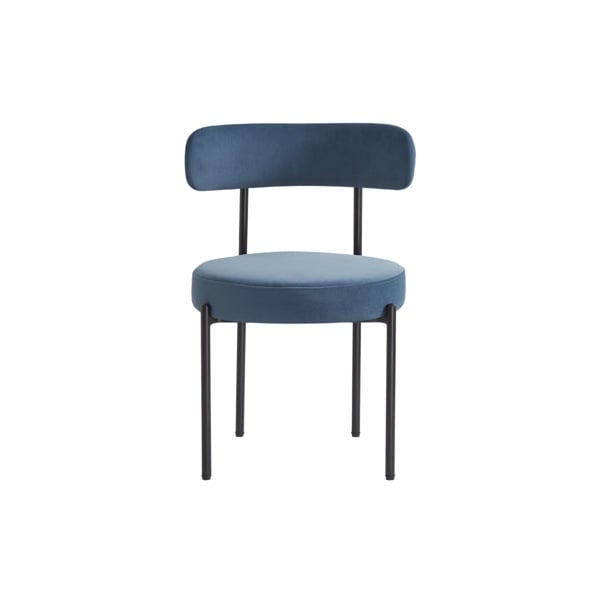Flora Dining Chair - Blue Velvet