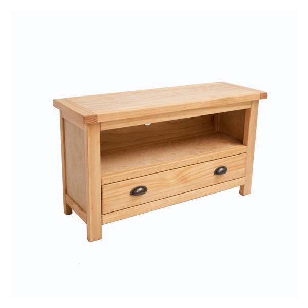 Cabinet Bits Lugo Waxed 1 Drawer TV Cabinet Brass Cup Handle