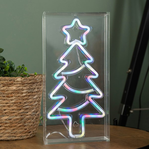Samuel Alexander 30cm Light up RGB Neon Flex Christmas Tree Decoration