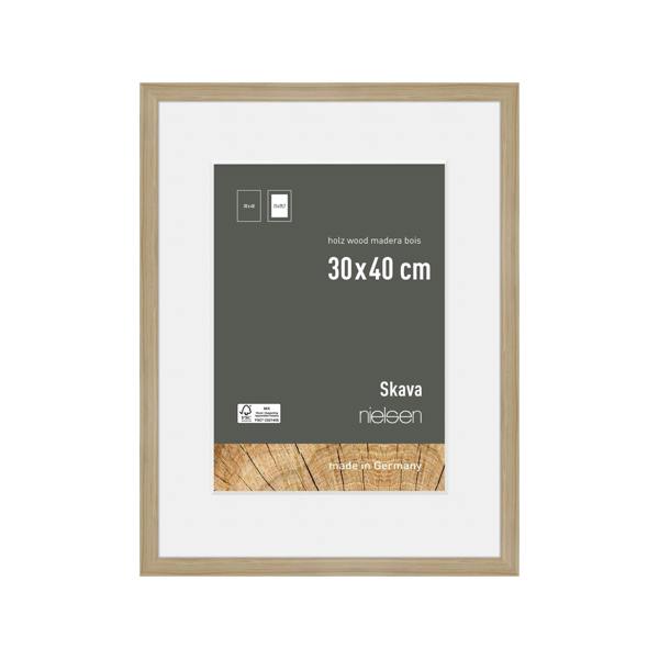 nielsen Skava White Wooden Picture Frame with White Mount