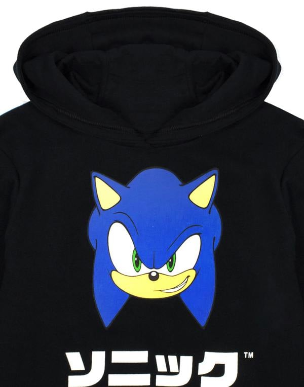 Sonic the Hedgehog Boys Black Sonic Japanese Gamer Hoodie
