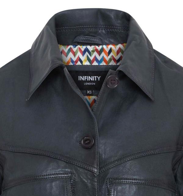 Infinity Leather Womens Retro Biker Leather Jacket - Kopervik