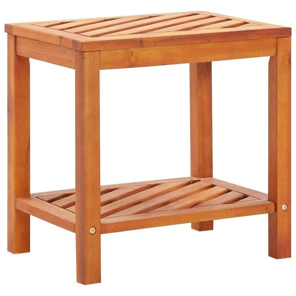 Berkfield Side Table Solid Acacia Wood 45x33x45 cm