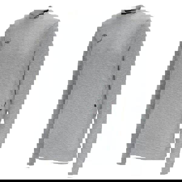 Umbro Mens Pro Stacked Logo Fleece Pullover - Grey Marl/Black