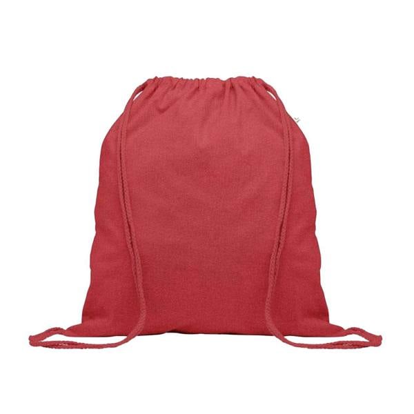 MidOcean Cabetri Colour Recycled Cotton Drawstring Bag - Red - 