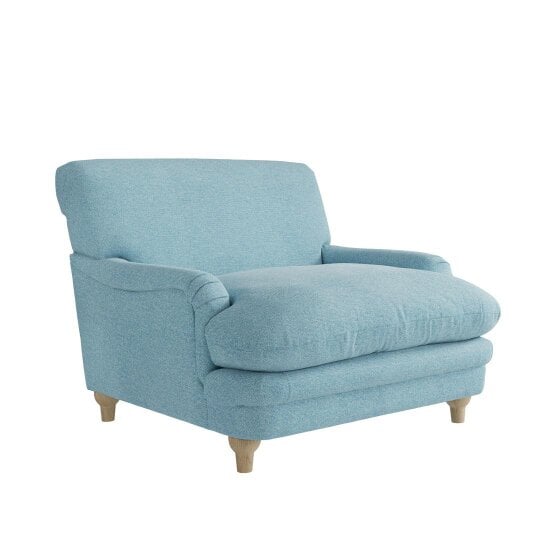 Wyld Haus Bambola Retro Soft Blue Chenille Cushioned Armchair