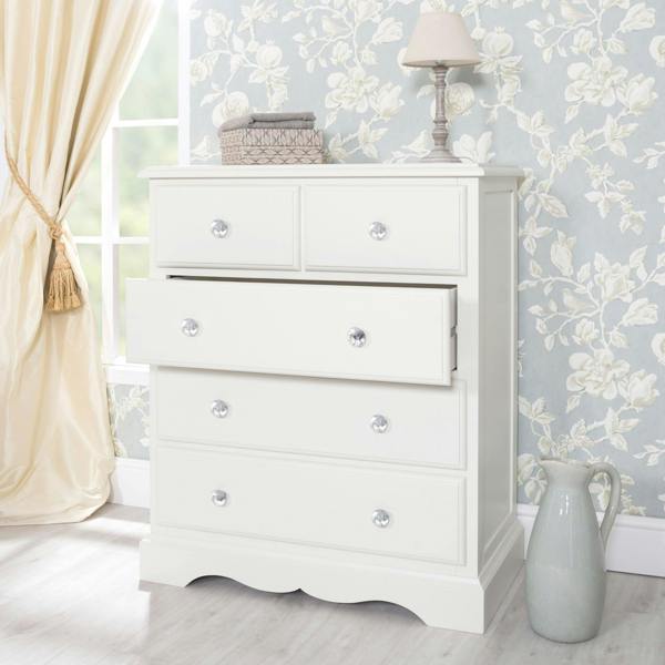 Statement Furniture Romance 2 Over 3 Chest of Drawers with Crystal Handles