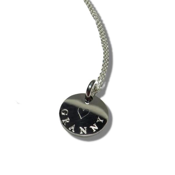 Personalised Mini Disc with Heart Symbol Necklace