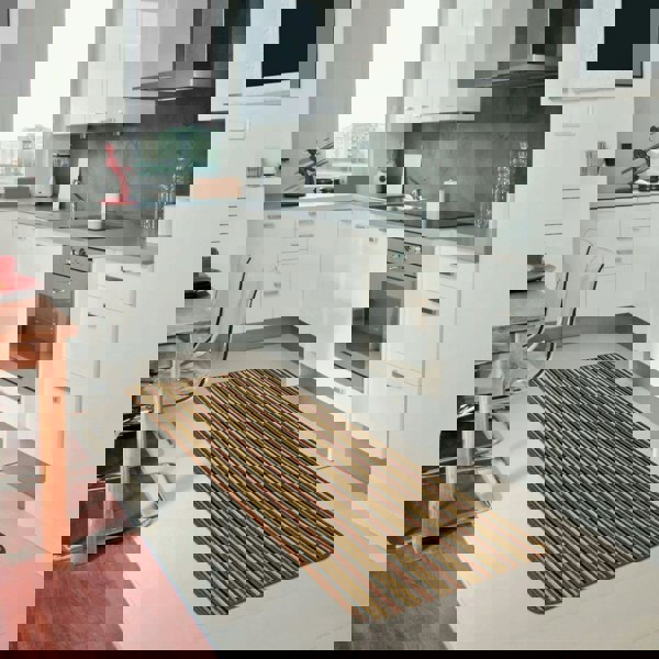 Washable Designer Mats Stripe Design in Different Colors