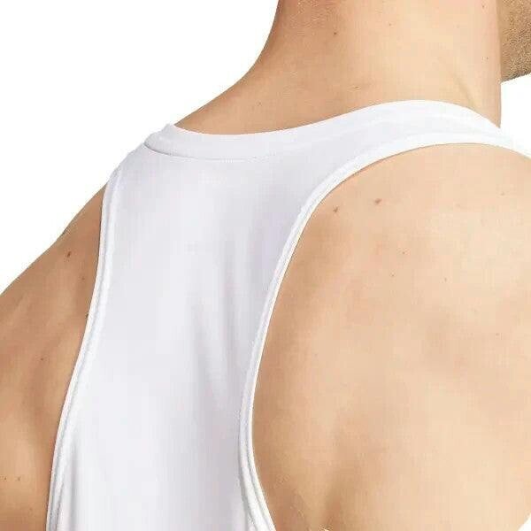 Adidas Adizero Essentials Mens Running Singlet Vest White IX2853