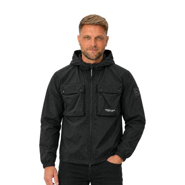 Marshall Artist Centro Hooded Overshirt Black