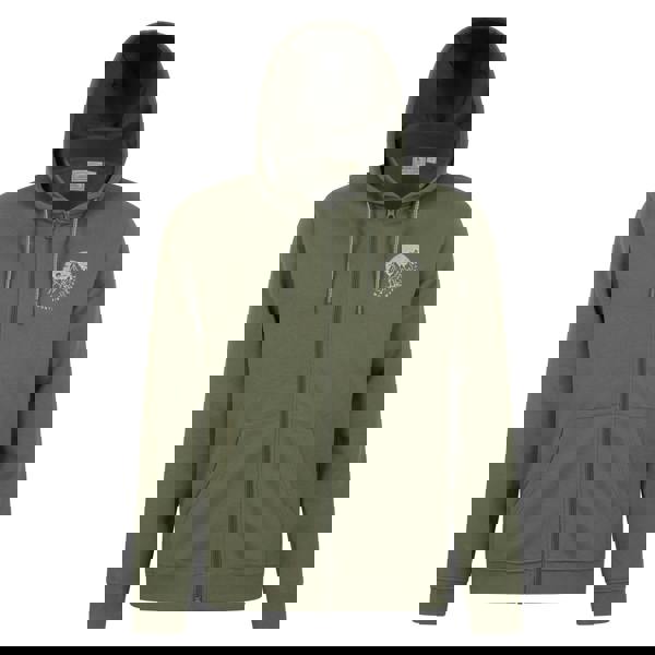 Mountain Warehouse Mens Circle Mountain Drawcord Full Zip Hoodie - Khaki Green - 