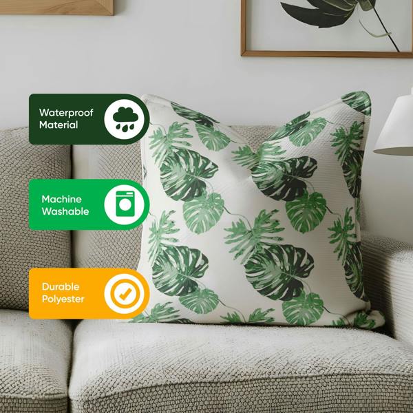 DMD Collective Pack of 2 Bali Leaf Cushion Covers