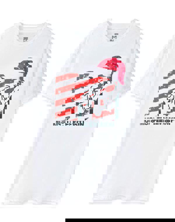 MTV Unisex White Santa Hat Short Sleeved T-Shirt