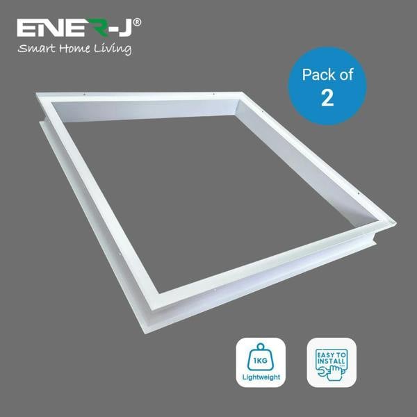 ENER-J Recessed Deep Frame for 60x60cms LED Panels | Pack of 2