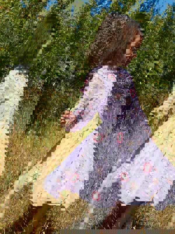 GWD Jazz Lilac Embroidered Dress