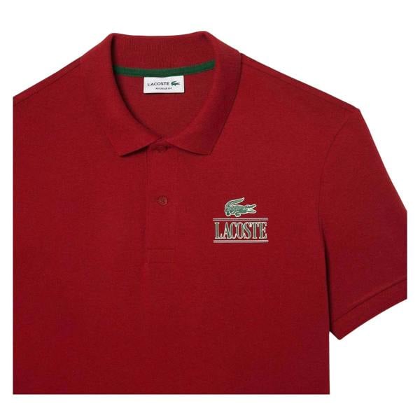 Lacoste Mens Regular Polo Shirt - Red - 