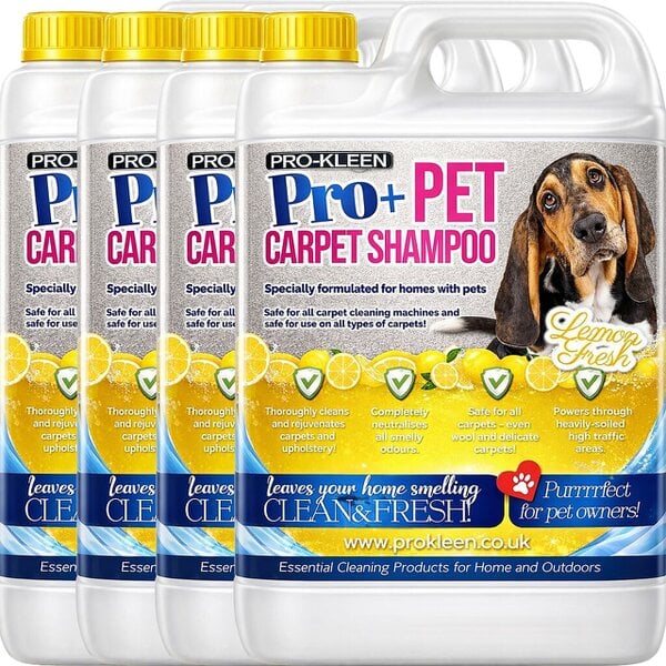 ProKleen Pro-Kleen Pro+ Carpet And Upholstery Shampoo Removes Pet Deposits & Odours 4 in 1 Concentrate Lemon Fresh 20L