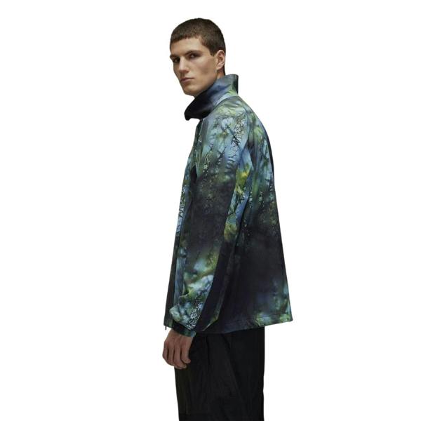 Y-3 Mens Ripstop Loose Fit Windbreaker - Black/Green/Blue - 