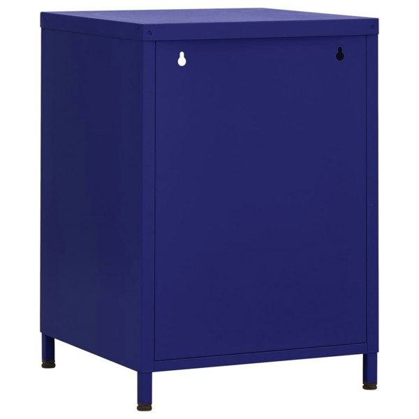 Berkfield Nightstand Navy Blue 35x35x51 cm Steel