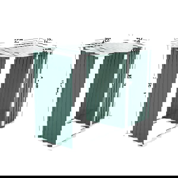 Garden Storage Shed Metal Storage Box with Log Rack Garden Storages & Greenhouses Living and Home 