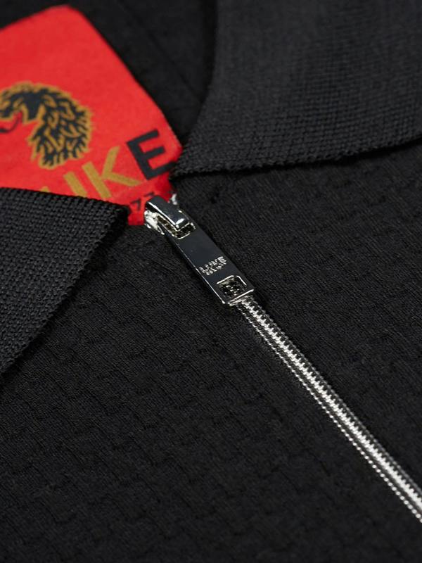 Luke 1977 LUKE1977 Gilbraltar Zip Polo Shirt - Black