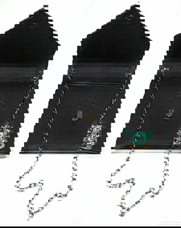 Vanilla Underground Danielle Nicole Womens Black Slytherin Uniform Clutch Bag (One Size)