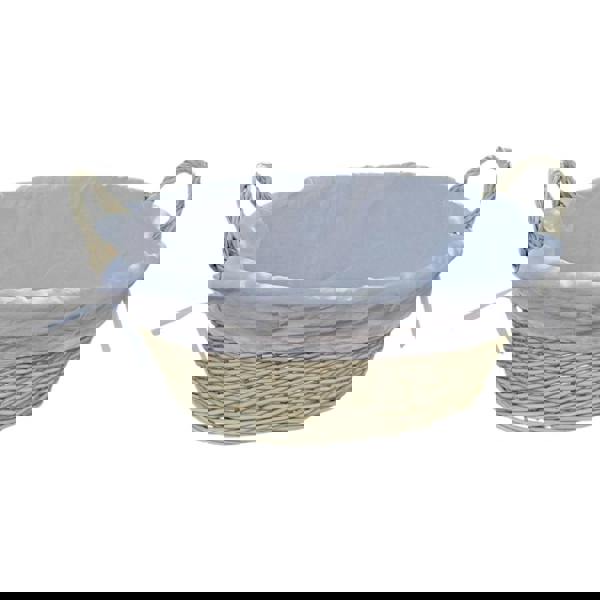 Mellow Buff Willow Cotton Lined Laundry Basket