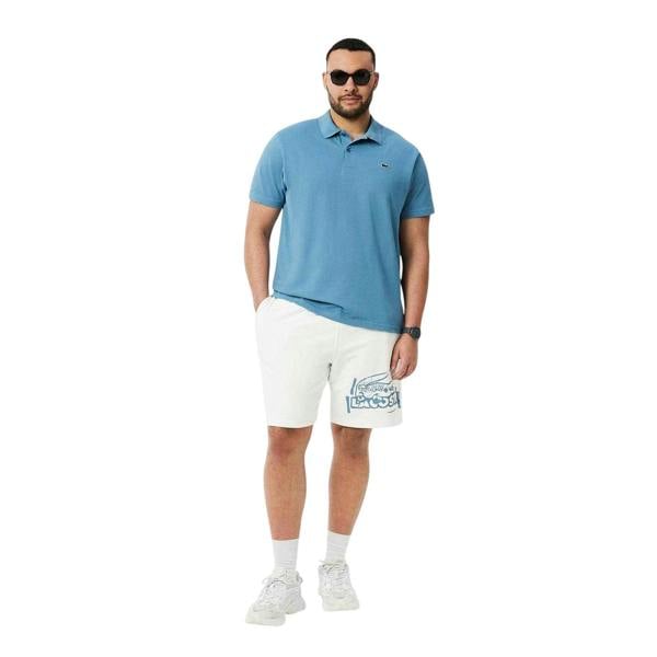 Lacoste Mens Cotton Graphic Print Regular Shorts - Cream - 