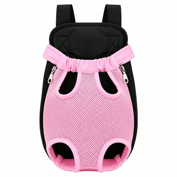 ATEK Small Pet Carrier Backpack Legs Out Dog Cat Puppy Travel Bag Pink