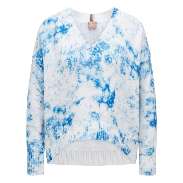 Boss Womens/Ladies Sweater Top - White/Blue
