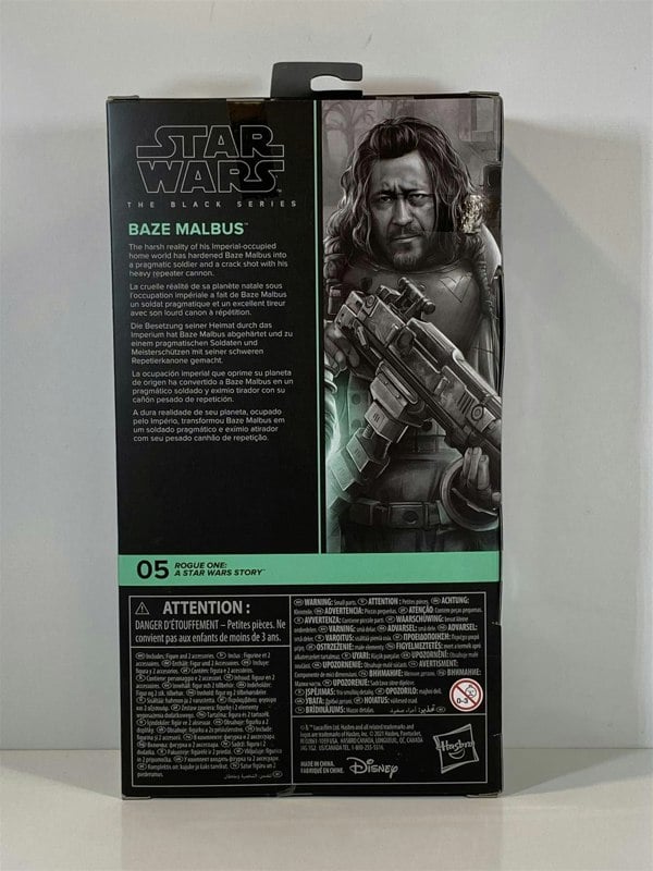 star wars rogue one baze malbus 6 inch figure black edition f2898