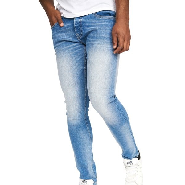 Crosshatch Mens Barbeck Slim Jeans - Light Wash