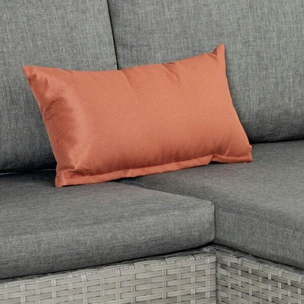 Bobobiy 3 Pieces Outdoor PE Rattan Sofa Set, Grey