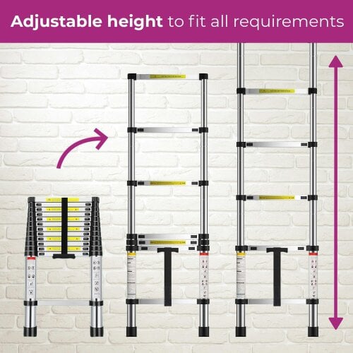 Neo 3.8M Extendable Steel Foldable Telescopic Ladder
