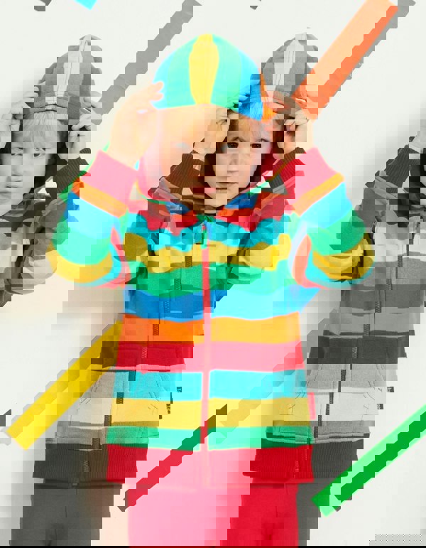 Organic Multi Stripe Hoodie - Toby Tiger UK Retail