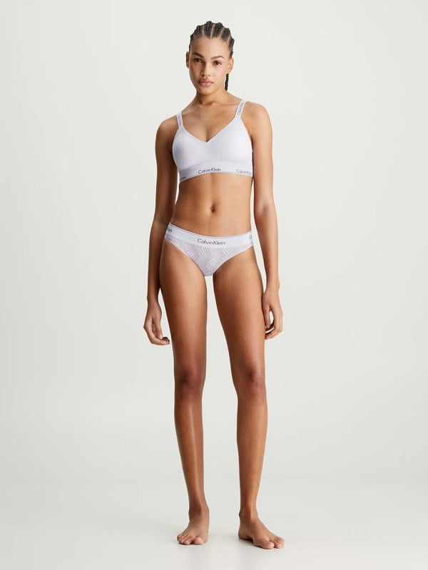 Calvin Klein MODERN LACE Lined Bralette Womens Lavender Blue