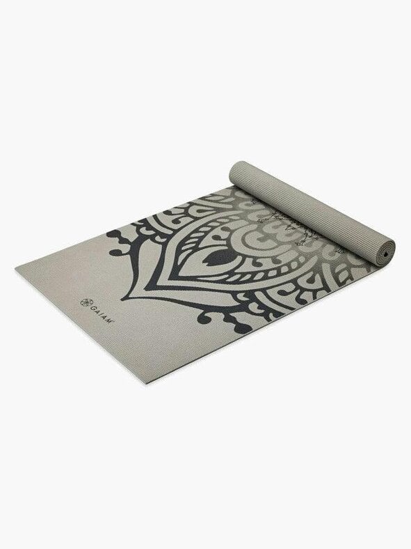 Gaiam Sustained Grey Sundial Layers Yoga Mat 5mm