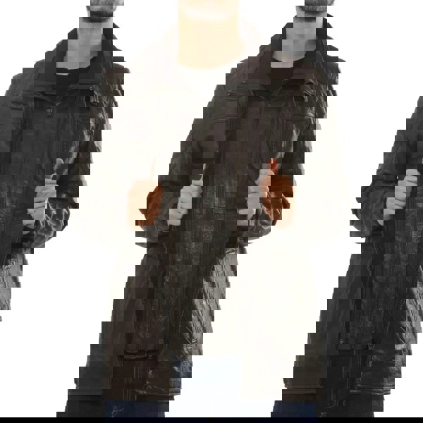 Leather Company Men's Leather Motorcycle Jacket Classic Biker Coat