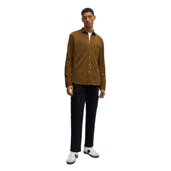 Boss Mens Mysoft Garment Dyed Slim Shirt - Green - 
