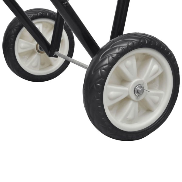 Berkfield Metal Foldable Saddle Rack with Wheels