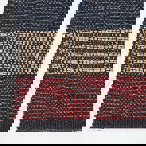 HOMESCAPES Multicolour Striped Jute Rug