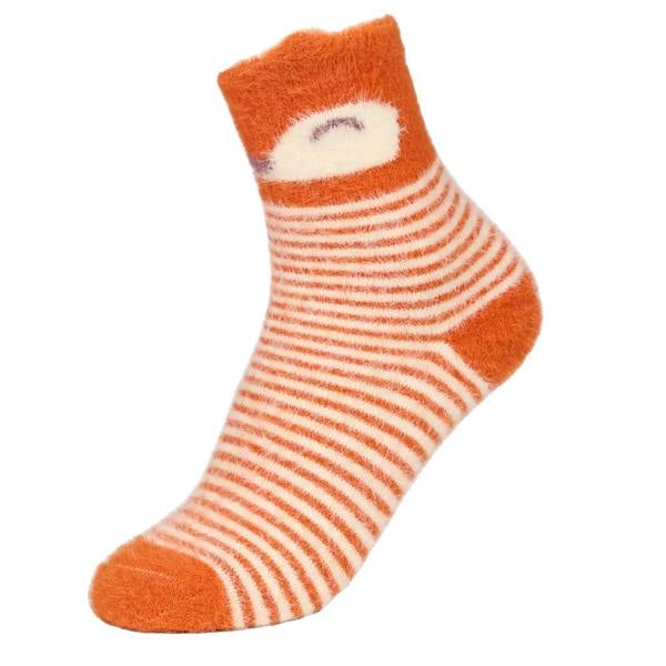 Trespass Childrens/Kids Cosy Animal Face Socks - Orange - 
