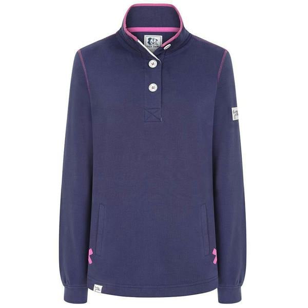 Lazy Jacks Women's Button Neck Sweatshirt - Twilight