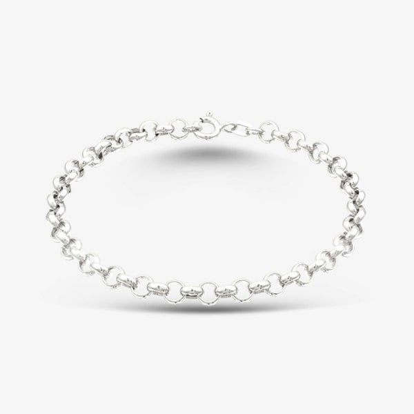 T. H. Baker 9c White Gold Round Belcher Bracelet 5.24.3551